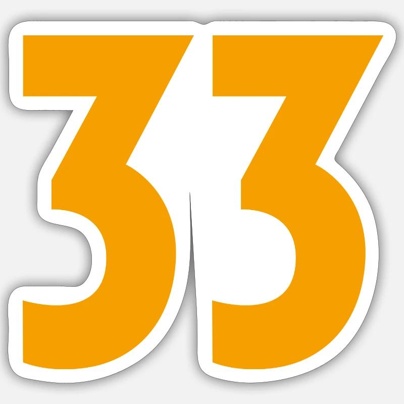 33 - Sticker size S (10 x 10 cm) - white matte