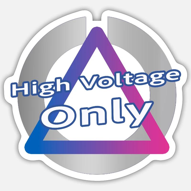 Electro Neon - Sticker taille S (10 x 10 cm) - blanc mat