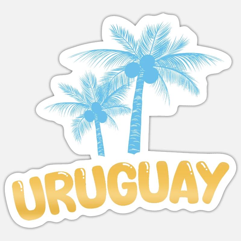 Palm Trees Uruguay - Sticker size S (10 x 10 cm) - white matte