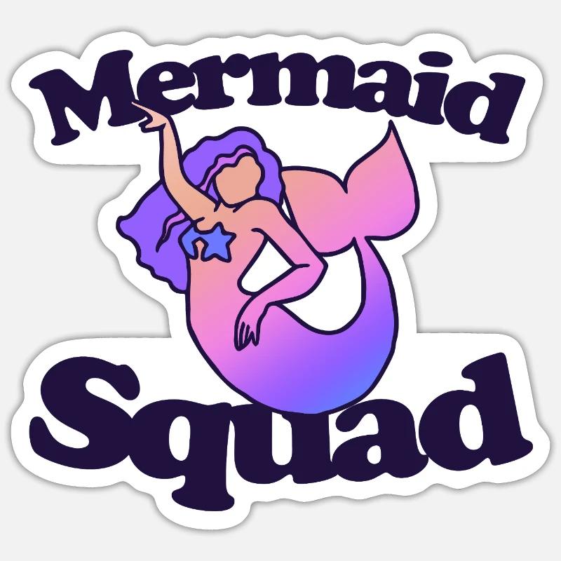 Mermaid Squad Gradient Sticker size S (10 x 10 cm)