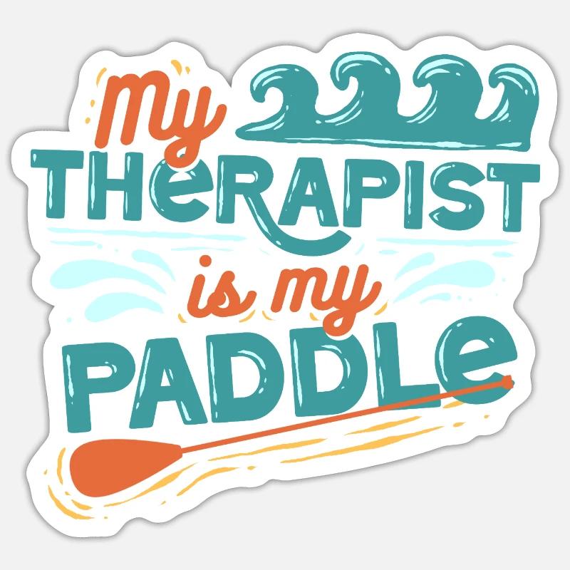 Stand Up Paddle - Sticker Größe S (10 x 10 cm) - Mattweiß