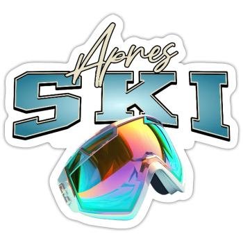 Après-ski - Sticker size S (10 x 10 cm) - white matte - Front
