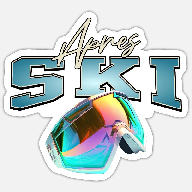 Après-ski - Sticker size S (10 x 10 cm) - white matte