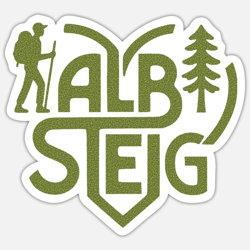 Albsteig Heart Forest Path - Sticker size S (10 x 10 cm) - white matte