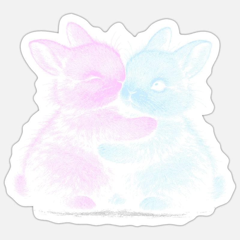 pygmy rabbit - Sticker size S (10 x 10 cm) - white matte