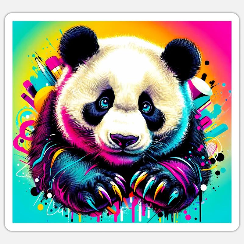 panda - Sticker size S (10 x 10 cm) - white matte