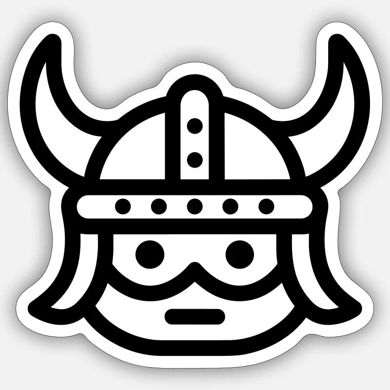 Viking - Sticker size S (10 x 10 cm) - white matte