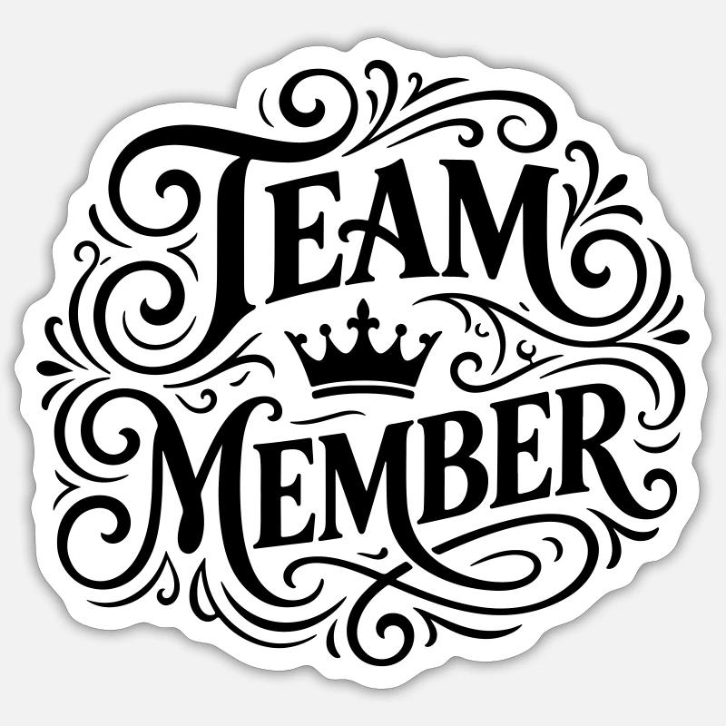 Team Member - Sticker size S (10 x 10 cm) - white matte