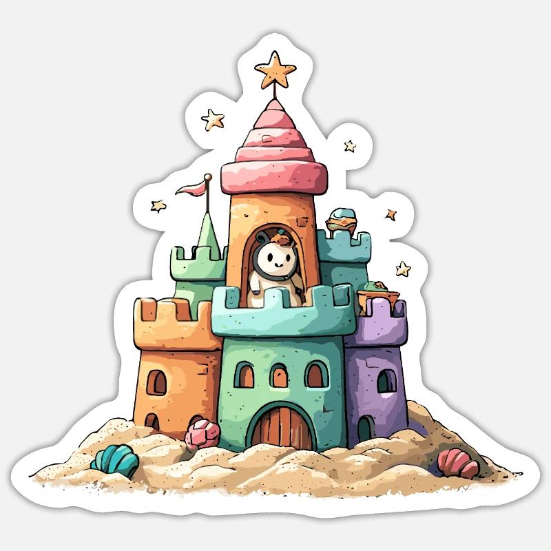 Aventure Étoilée Bac à Sable Sticker taille S (10 x 10 cm)