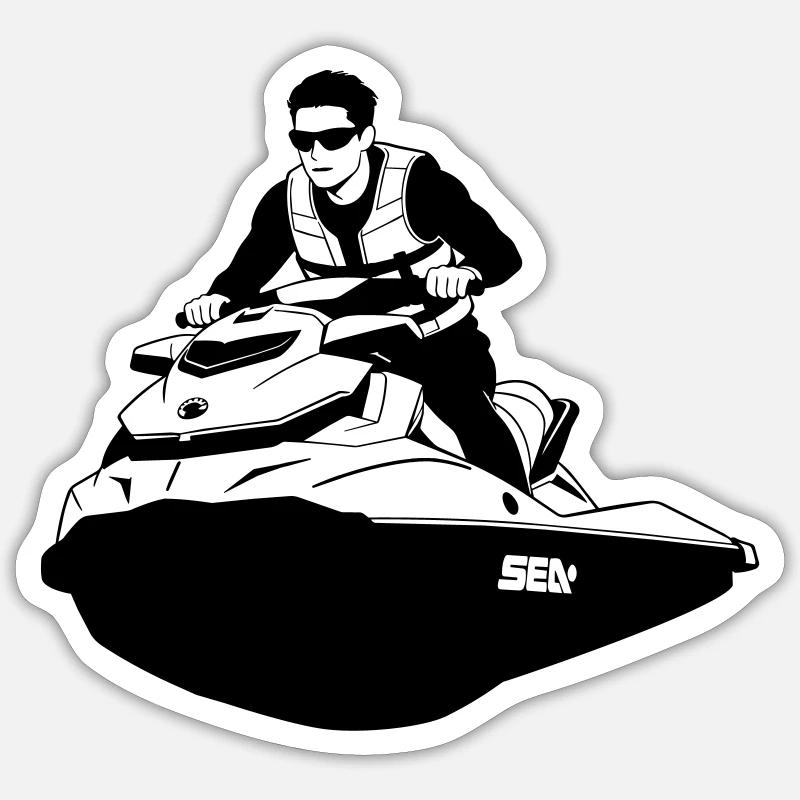 Embarcations - Sticker taille S (10 x 10 cm) - blanc mat