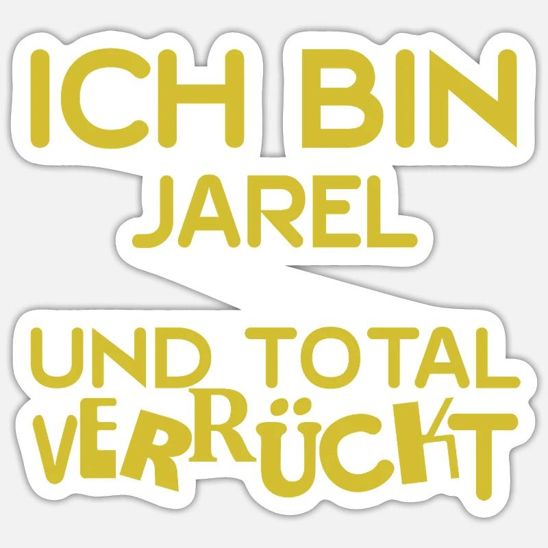 Jarel - Sticker Größe S (10 x 10 cm) - Mattweiß