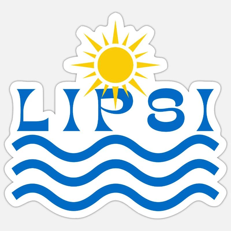 Ondes solaires Lipsi - Sticker taille S (10 x 10 cm) - blanc mat