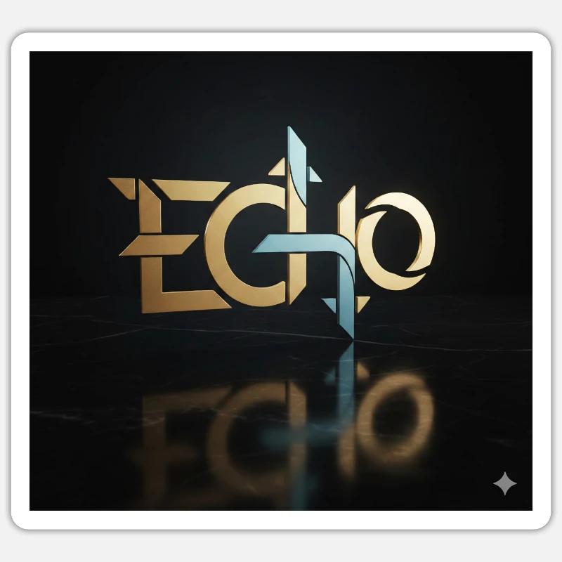 Jeu de lumière Echo Geometry - Sticker taille S (10 x 10 cm) - blanc mat