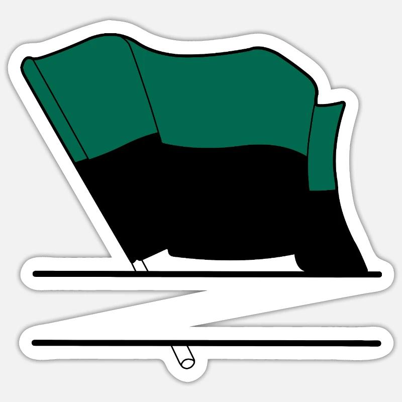 Texel Flag – Custom Island Design - Sticker size S (10 x 10 cm) - white matte