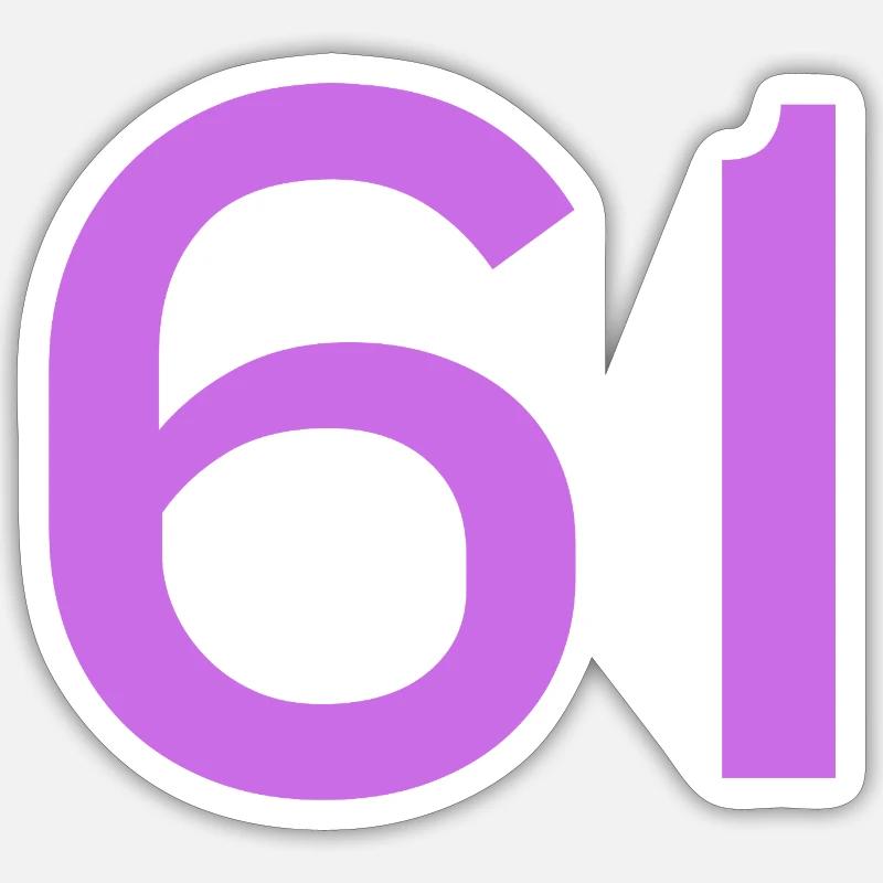 61 - Sticker Größe S (10 x 10 cm) - Mattweiß