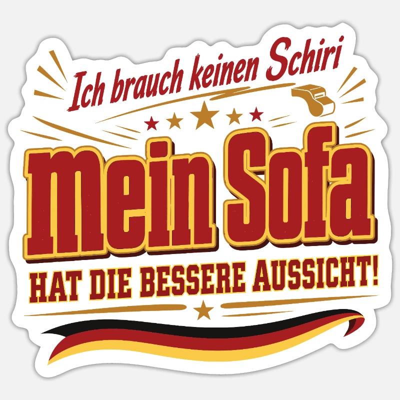 Ich brauch keinen Schiri - Sticker Größe S (10 x 10 cm) - Mattweiß