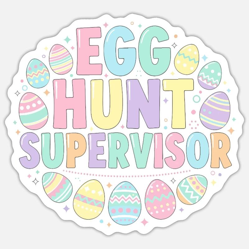 Easter Egg Overseer - Sticker size S (10 x 10 cm) - white matte