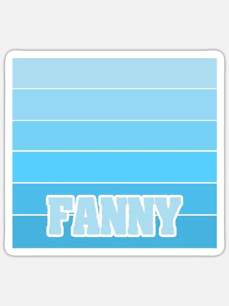 Maedchenname Fanny - Sticker Größe S (10 x 10 cm) - Mattweiß