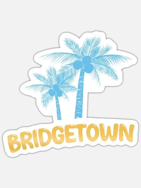 Bridgetown - Sticker Größe S (10 x 10 cm) - Mattweiß
