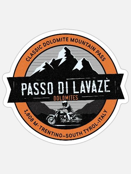 Passo di Lavazè, Dolomiten, Trentino, Südtirol - Sticker Größe S (10 x 10 cm) - Mattweiß