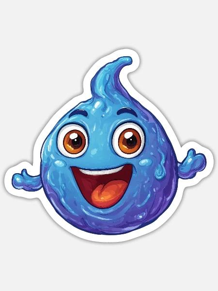 Wassertropfen - Sticker Größe S (10 x 10 cm) - Mattweiß