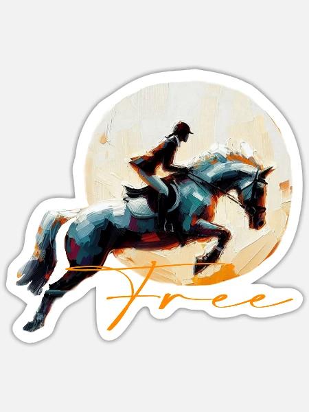 Horse - Sticker Größe S (10 x 10 cm) - Mattweiß