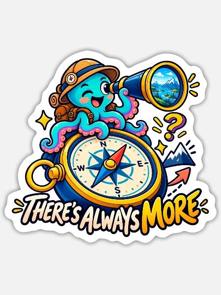 Es gibt immer mehr - Sticker Größe S (10 x 10 cm) - Mattweiß