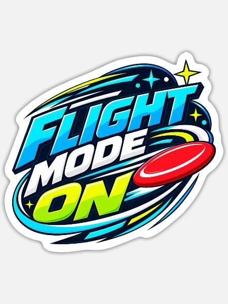 Flugmodus Aktiv - Sticker Größe S (10 x 10 cm) - Mattweiß