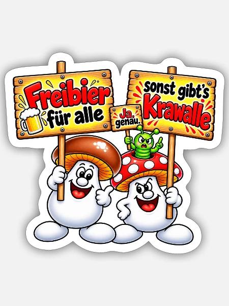 1000207157 - Sticker Größe S (10 x 10 cm) - Mattweiß