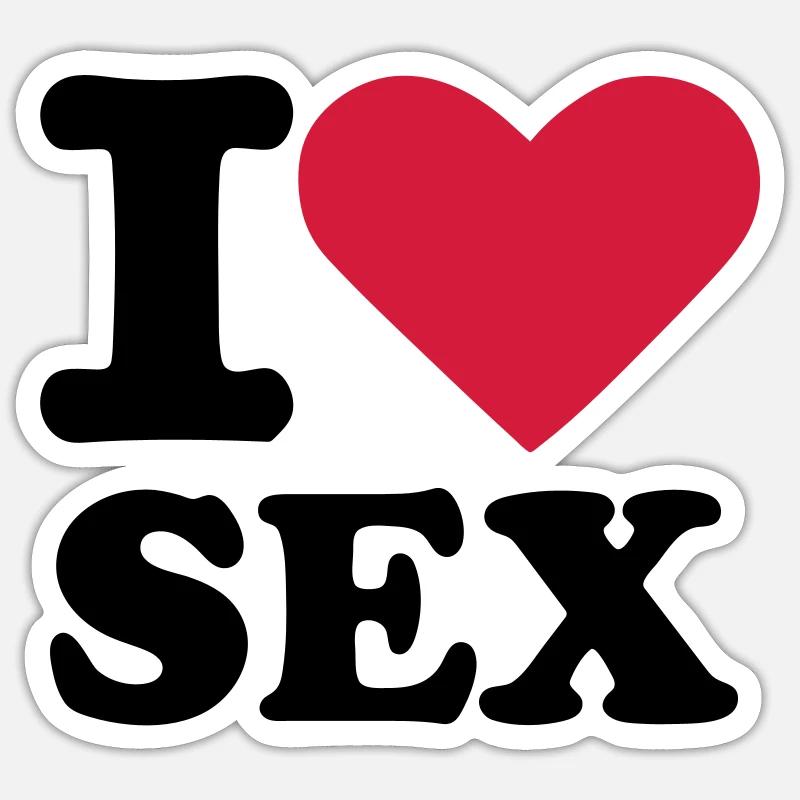 Sex - Sticker size S (10 x 10 cm) - white matte