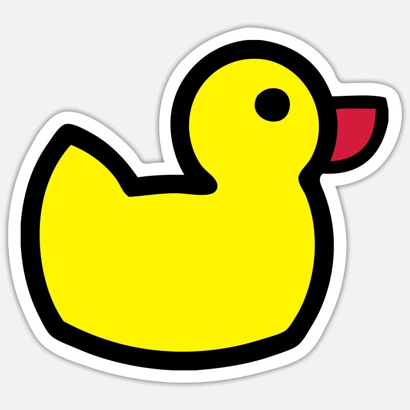 Ducky - Sticker size S (10 x 10 cm) - white matte