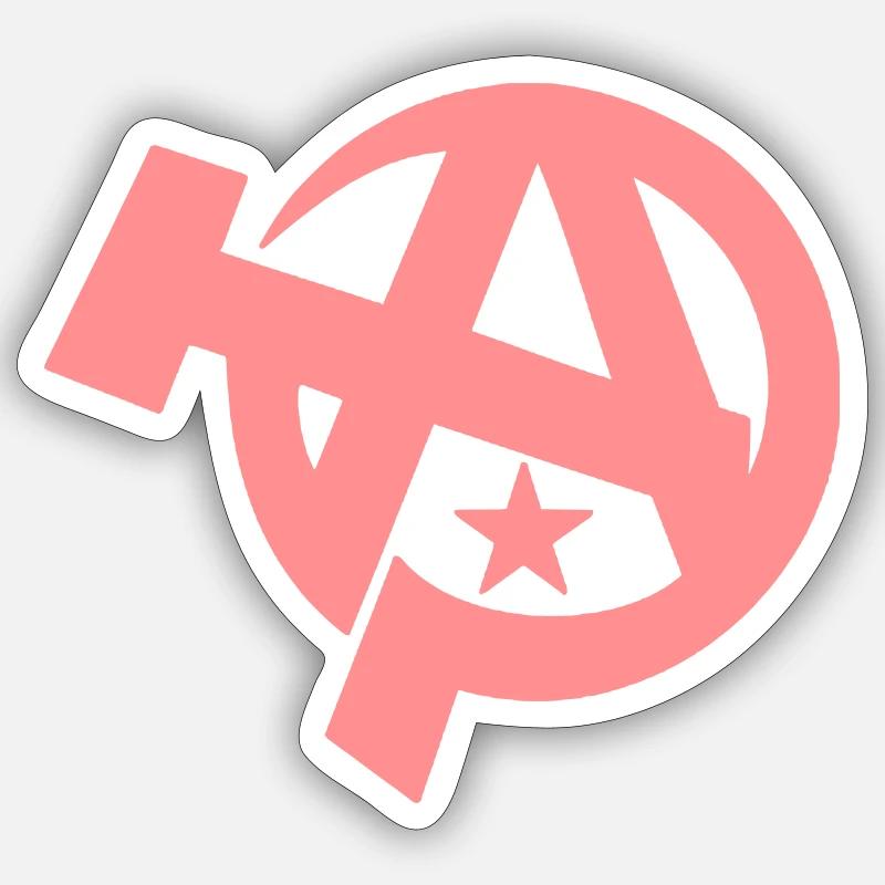 Anarchy - Sticker taille S (10 x 10 cm) - blanc mat