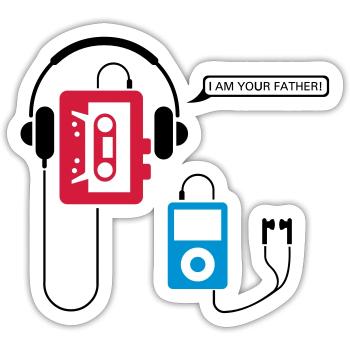 POD 3 - Sticker Größe S (10 x 10 cm) - Mattweiß - Vorne