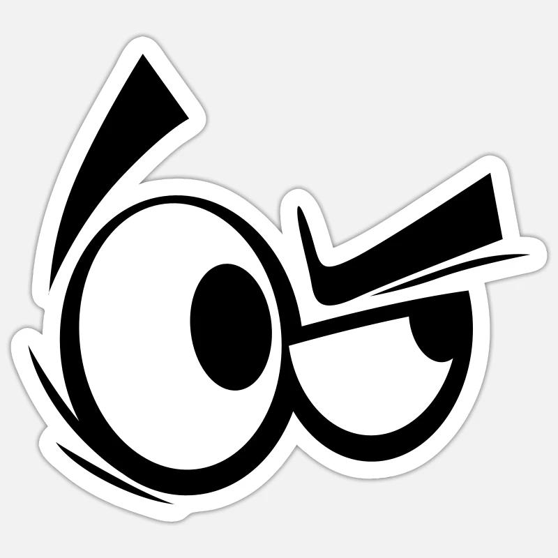 auge 8 - Sticker Größe S (10 x 10 cm) - Mattweiß