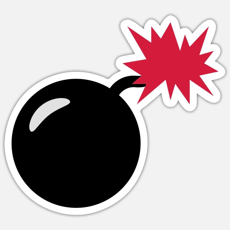 Bombe - Sticker Größe S (10 x 10 cm) - Mattweiß