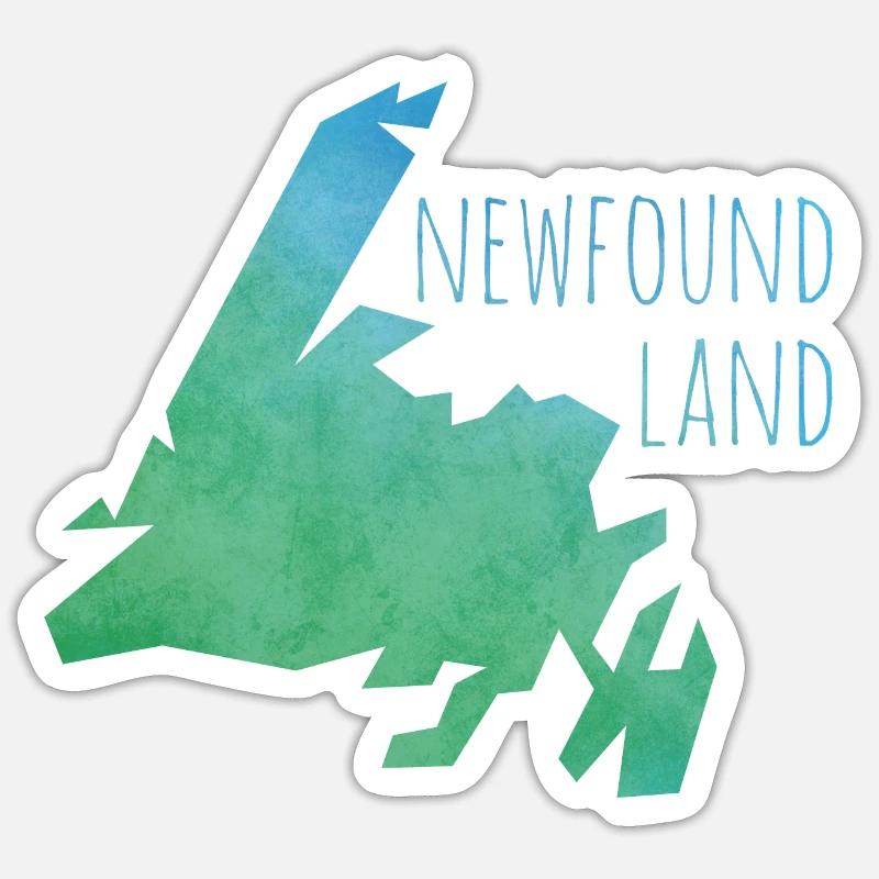 newfoundland - Sticker taille S (10 x 10 cm) - blanc mat
