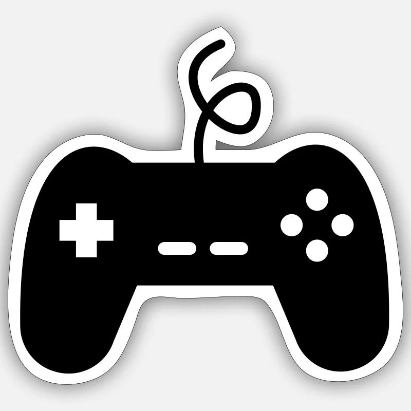Geek Gamer Videospiel-Konsolen-Controller Sticker Größe S (10 x 10 cm)