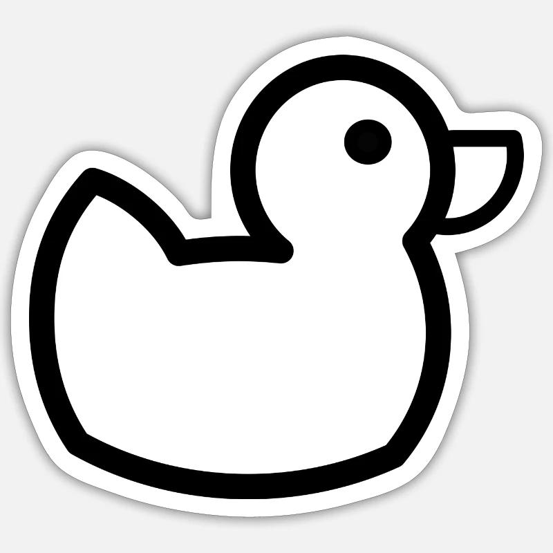 duck101 - Sticker size S (10 x 10 cm) - white matte