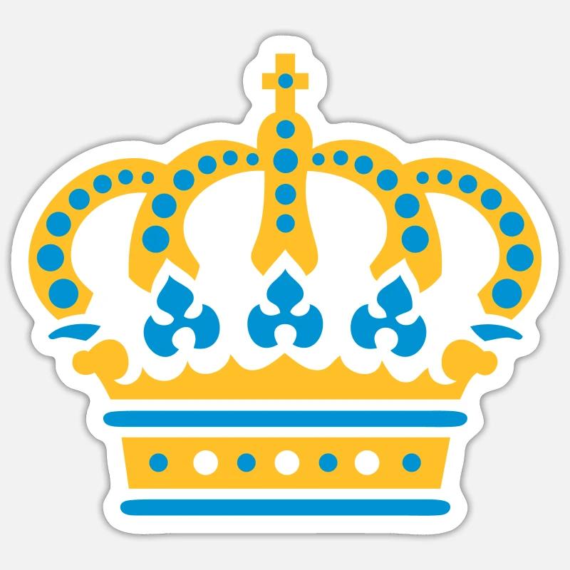 Crown 01.1 - Sticker size S (10 x 10 cm) - white matte