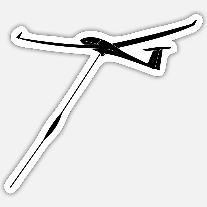Windsurfing Glider Sticker size S (10 x 10 cm)