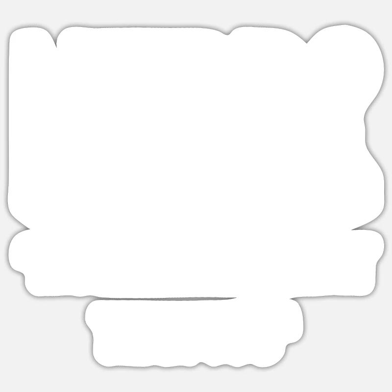 Nerd - Sticker taille S (10 x 10 cm) - blanc mat