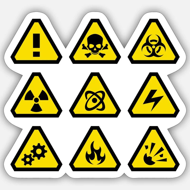danger - Sticker size S (10 x 10 cm) - white matte