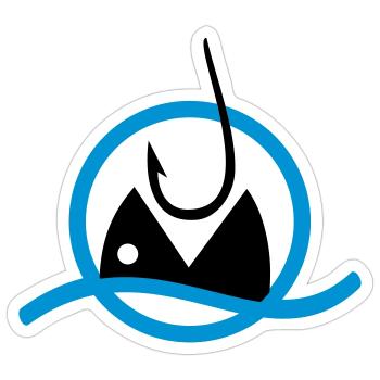 Fishing - Sticker size S (10 x 10 cm) - white matte - Front