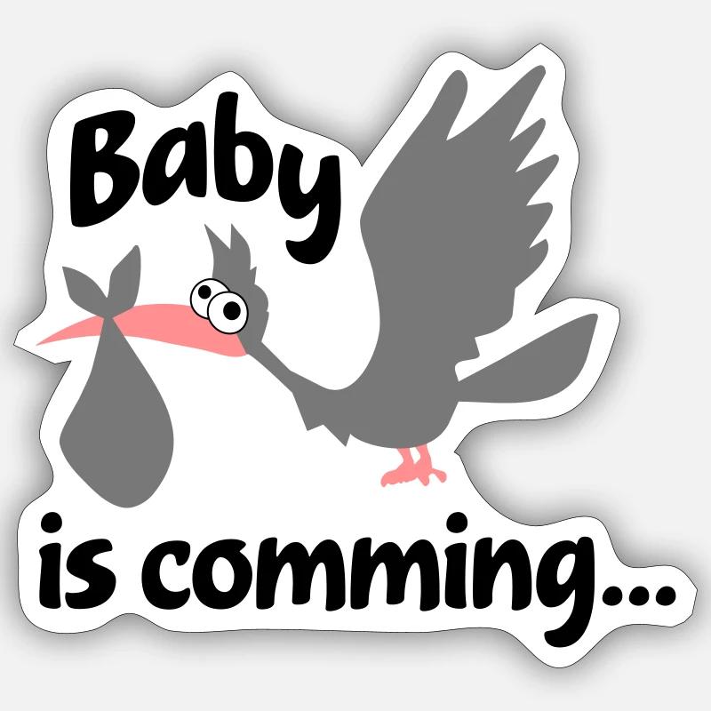 bébé - Sticker taille S (10 x 10 cm) - blanc mat