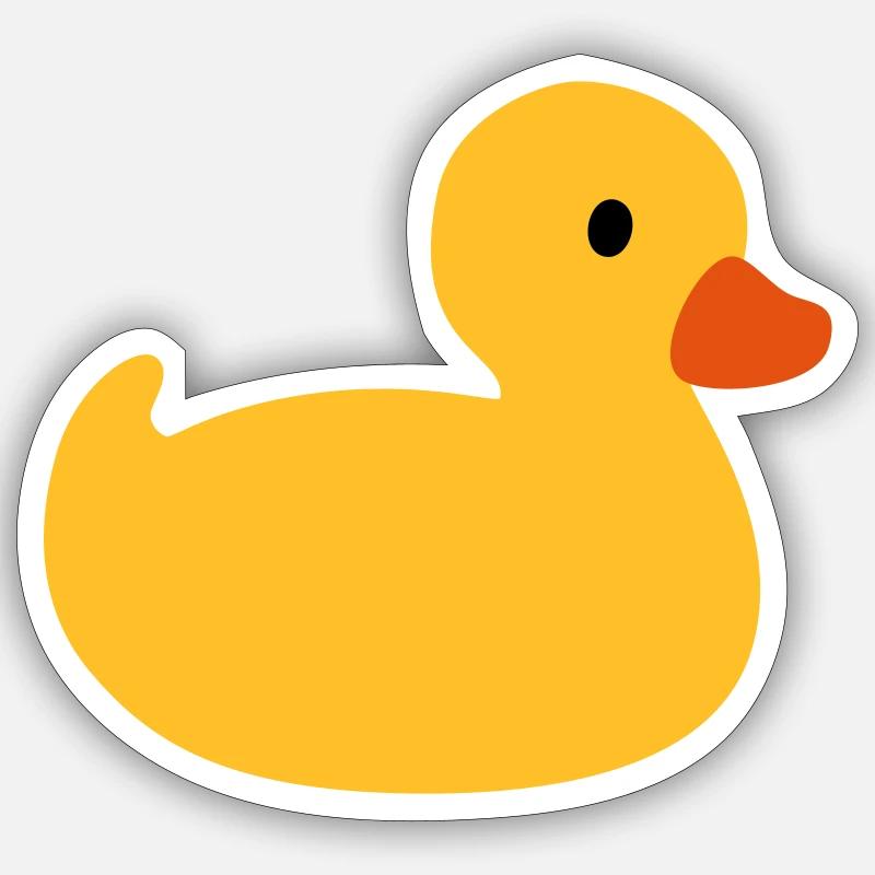 Quietscheente - Sticker taille S (10 x 10 cm) - blanc mat