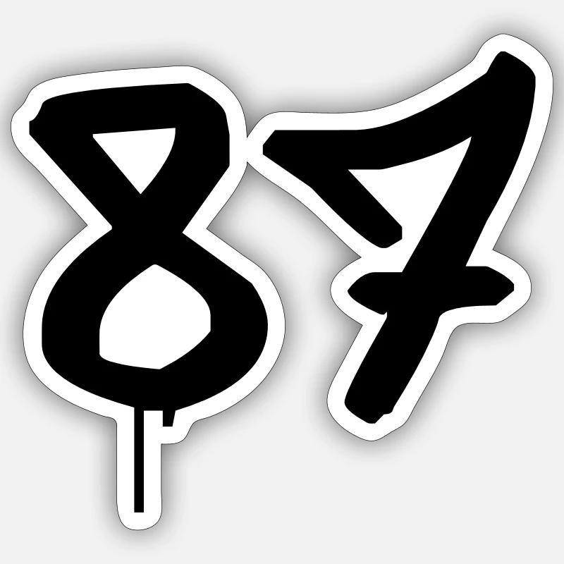 Graffiti : 87 Sticker Größe S (10 x 10 cm)