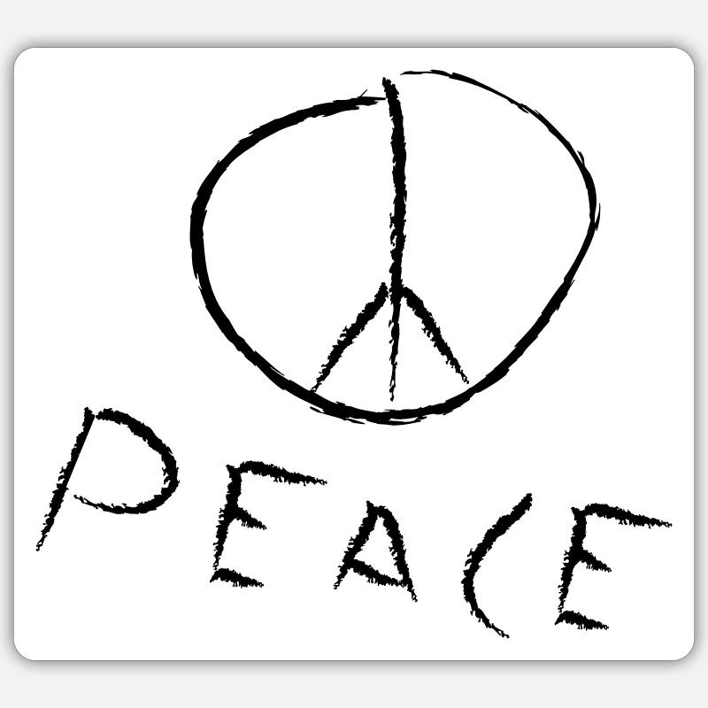 peace exit-shirt - Sticker Größe S (10 x 10 cm) - Mattweiß