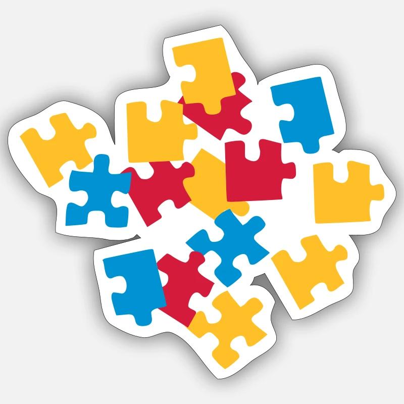Puzzle - Sticker size S (10 x 10 cm) - white matte