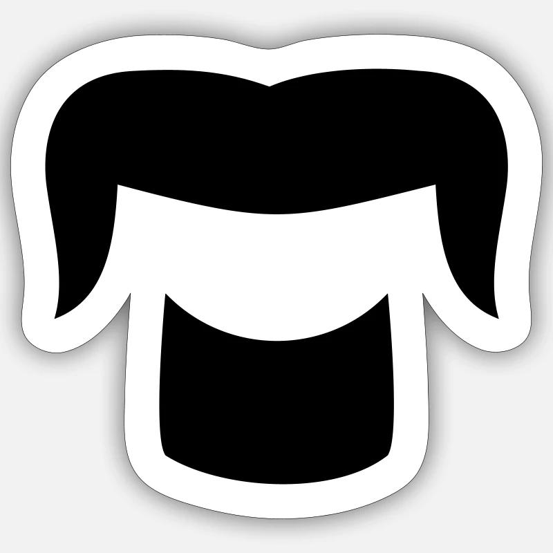 Bacantes moustache Sticker taille S (10 x 10 cm)