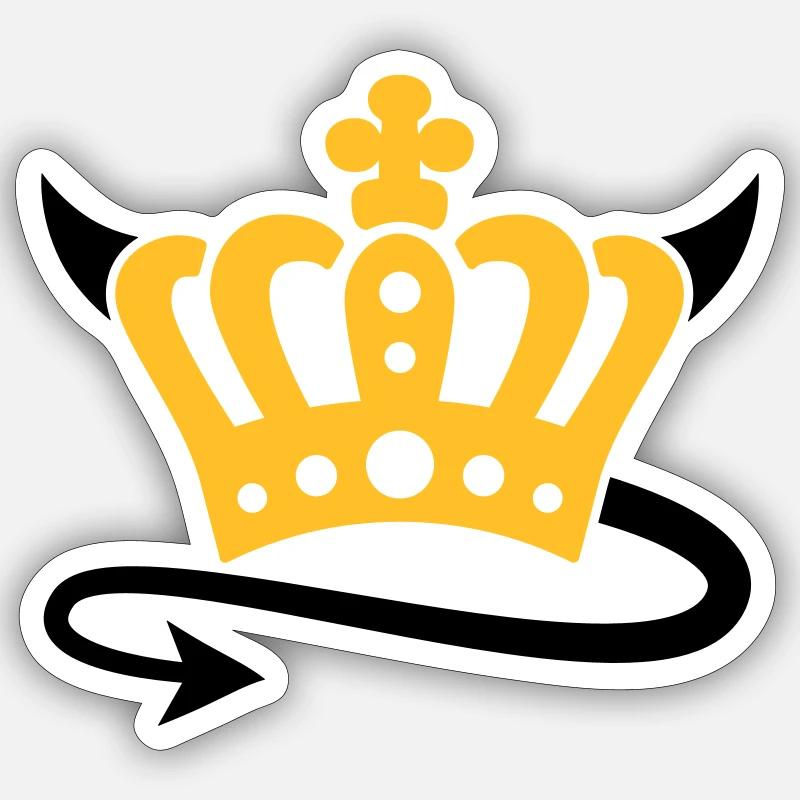 Teufel Krone Sticker Größe S (10 x 10 cm)